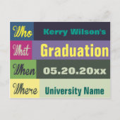 Afstuderen De datum opslaan Briefkaart (Voorkant)