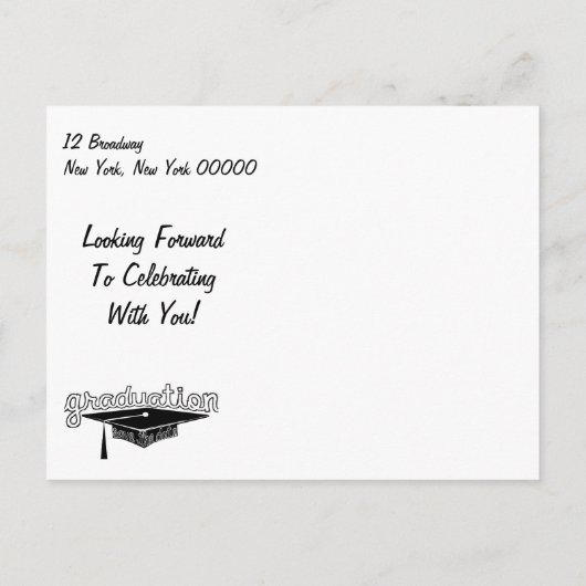 Afstuderen De datum opslaan Kaart (Achterkant)