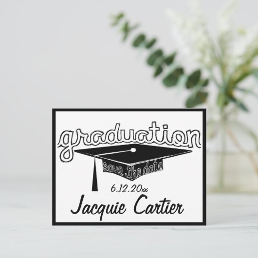 Afstuderen De datum opslaan Kaart (Staand voorkant)