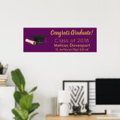 Afstuderen de doctoraatscabine en het diplomatenpa poster (Thuiskantoor)