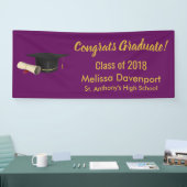 Afstuderen de doctoraatscabine en het diplomatenpa spandoek (Beurs)