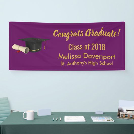 Afstuderen de doctoraatscabine en het diplomatenpa spandoek (Beurs)