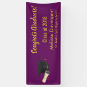 Afstuderen de doctoraatscabine en het diplomatenpa spandoek (Verticaal)