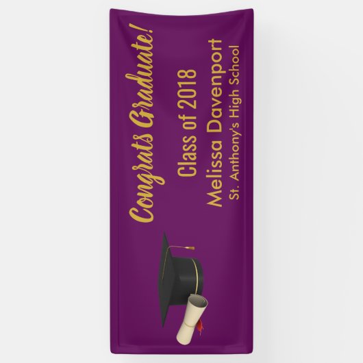 Afstuderen de doctoraatscabine en het diplomatenpa spandoek (Verticaal)