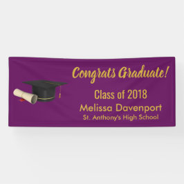 Afstuderen de doctoraatscabine en het diplomatenpa spandoek