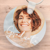 Afstuderen de Eenvoudige Foto van het Moderne Afst Sleutelhanger