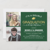 Afstuderen de Foto Double Celebration Graduation P Kaart (Voorkant)
