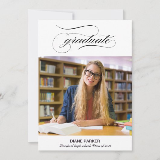 Afstuderen de Foto van het Manuscript Afstuderen M Aankondiging (Voorkant)