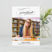 Afstuderen de Foto van het Manuscript Afstuderen M Aankondiging (Staand voorkant)