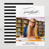 Afstuderen de Foto van het Manuscript Afstuderen M Aankondiging (Voorkant / Achterkant)