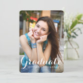 Afstuderen de fotograafpartij loffelijk kaart (Staand voorkant)