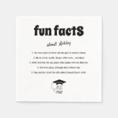 Afstuderen de Fun Feiten Klasse van Chic Black Man Servet (Voorkant)