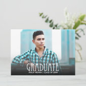 Afstuderen de GraduPartij van de Foto van het Witt Kaart (Staand voorkant)