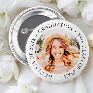 Afstuderen De klas van 20XX Modern Eenvoudig Foto Ronde Button 5,7 Cm