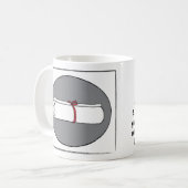 Afstuderen de Klassieke Witte KoffieMok Diploma (Voorkant links)