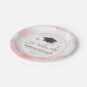 Afstuderen de moderne, girale meetkundige martelin papieren bordje (Gekanteld)