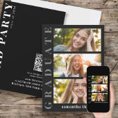 Afstuderen de Moderne Minimale Driefoto QR-code Kaart