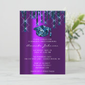 Afstuderen de Paarse marine Pet3D Effect Glam Part Kaart (Staand voorkant)