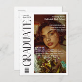 Afstuderen de Partij van de Graduatie van de Foto Aankondigingskaart (Voorkant / Achterkant)