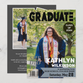 AFSTUDEREN de Stijl van het Hoesje van het Tijdsch Aankondiging