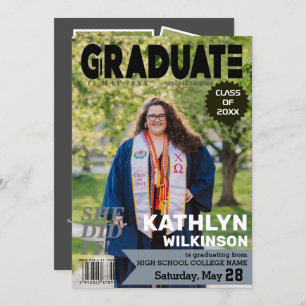 AFSTUDEREN de Stijl van het Hoesje van het Tijdsch Aankondiging