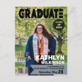 AFSTUDEREN de Stijl van het Hoesje van het Tijdsch Aankondigingskaart