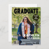 AFSTUDEREN de Stijl van het Hoesje van het Tijdsch Uitnodiging Briefkaart (Voorkant / Achterkant)