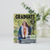 AFSTUDEREN de Stijl van het Hoesje van het Tijdsch Uitnodiging Briefkaart (Staand voorkant)