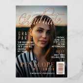 Afstuderen de Stijlvolle Partij van het Hoesje van Folie Uitnodiging (Voorkant)