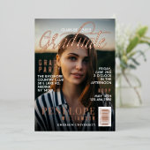 Afstuderen de Stijlvolle Partij van het Hoesje van Folie Uitnodiging (Staand Voorkant)