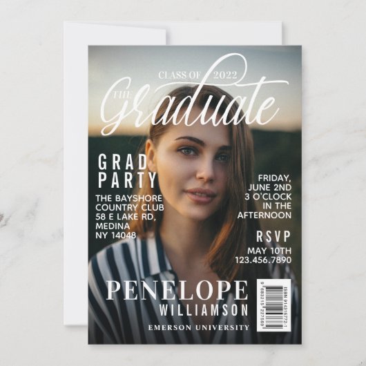 Afstuderen de Stijlvolle Partij van het Hoesje van Kaart (Voorkant)