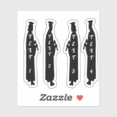 Afstuderen de studenten Permanente Alle Sticker (Vel)