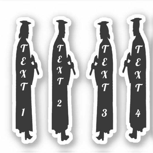 Afstuderen de studenten Permanente Alle Sticker (Voorkant)