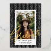 Afstuderen de Uitnodiging van de Folie van de Foto (Voorkant)