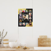 Afstuderen de voorschool naar Senior Photos Black  Poster (Keuken)