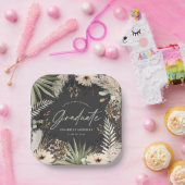 Afstuderen de zwarte elegant papieren bordje (Feest)