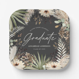 Afstuderen de zwarte elegant papieren bordje