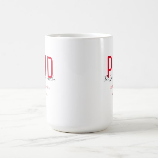 Afstuderen de zwarte naam van Keepomwille Red PhD Koffiemok (Center)