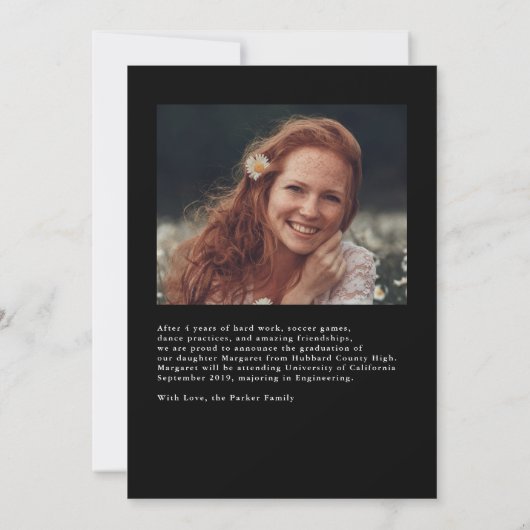 Afstuderen de Zwarte Witte GraduPartij van het Man Kaart (Achterkant)