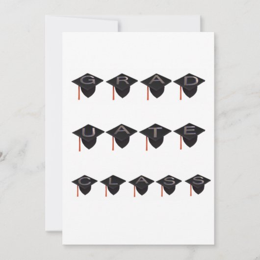 Afstuderen de Zwarte Witte Moderne Groet van de Pe Feestdagenkaart (Voorkant)