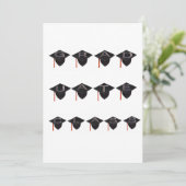 Afstuderen de Zwarte Witte Moderne Groet van de Pe Feestdagenkaart (Staand voorkant)