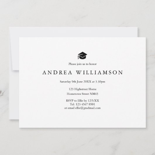 Afstuderen definitie 2 Foto zwart-wit Kaart (Achterkant)