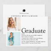 Afstuderen definitie 2 Foto zwart-wit Kaart (Voorkant / Achterkant)