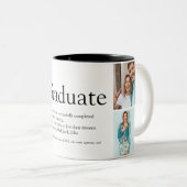 Afstuderen definitie Foto Collage Modern Tweekleurige Koffiemok (Voorkant rechts)