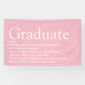 Afstuderen definitie Matig Girly Pink Spandoek (Horizontaal)