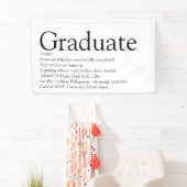 Afstuderen definitie modern zwart-wit spandoek (Insitu)