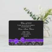 Afstuderen demasontwerp met paarse boog kaart (Staand voorkant)