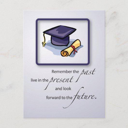 Afstuderen Denk aan het verleden, het Pet en het D Briefkaart (Voorkant)