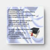Afstuderen Design Granddochter Poem Plaque Fotoplaat (Voorkant)