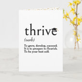 Afstuderen Dictionary Definition of Thrive Kaart (Gele Bloem)